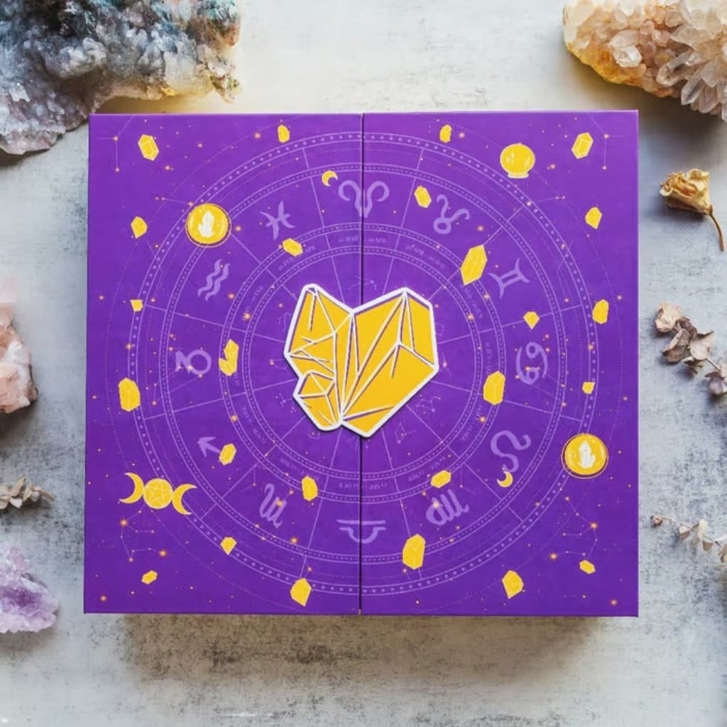 Halloween Crystal Advent Calendar with Gemstones for Christmas and Teen Decoration