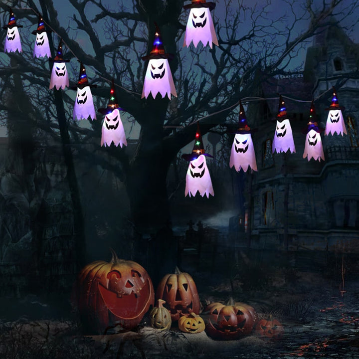Halloween Decorations Hanging Lights with Lantern LED String Operated for Indoor Outdoor Party