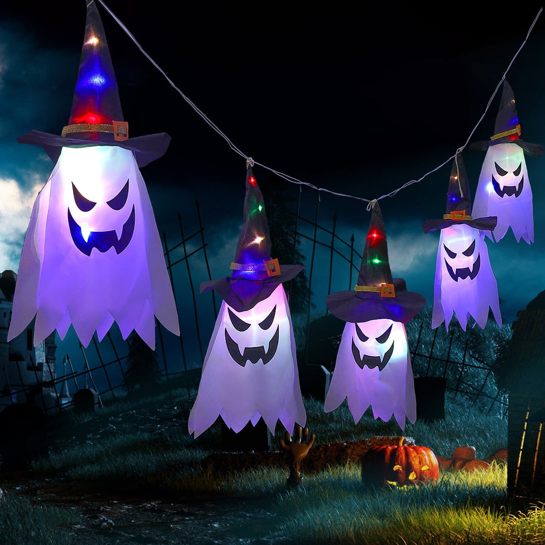 Halloween Decorations Hanging Lights with Lantern LED String Operated for Indoor Outdoor Party