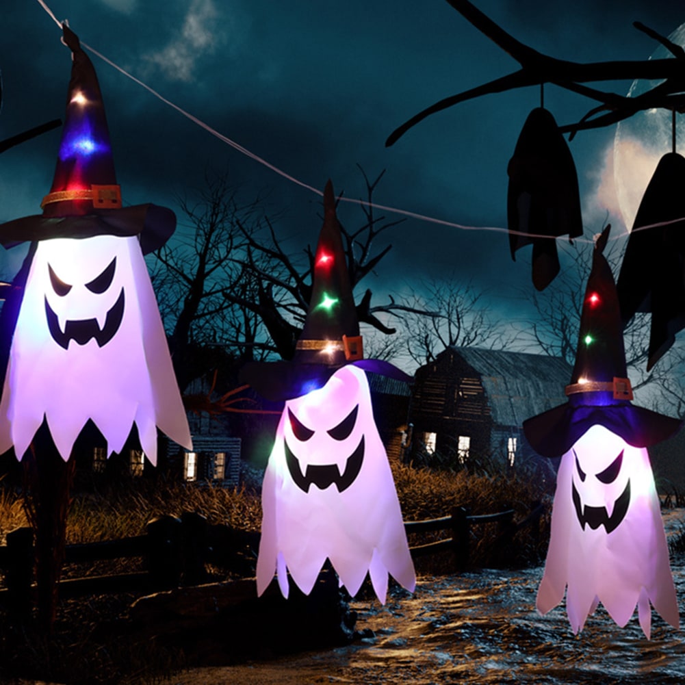 Halloween Decorations Hanging Lights with Lantern LED String Operated for Indoor Outdoor Party