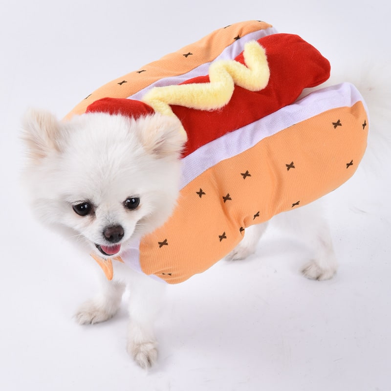 Halloween Dog Costume Funny Novelty with Hooded Design and Step-In Style for Small Human