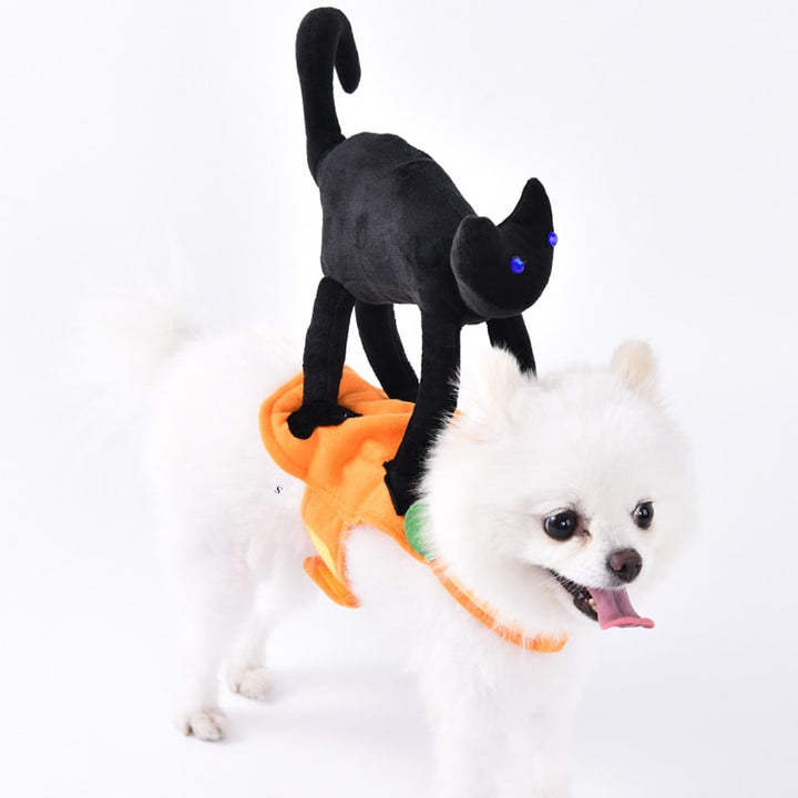 Halloween Dog Costume Funny Novelty with Hooded Design and Step-In Style for Small Human