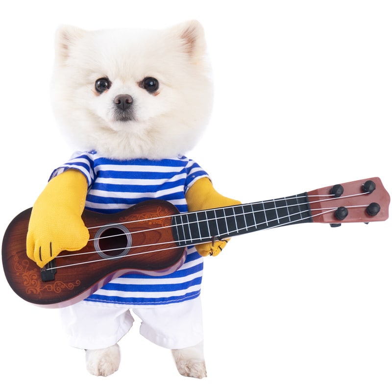 Halloween Dog Costume Funny Novelty with Hooded Design and Step-In Style for Small Human