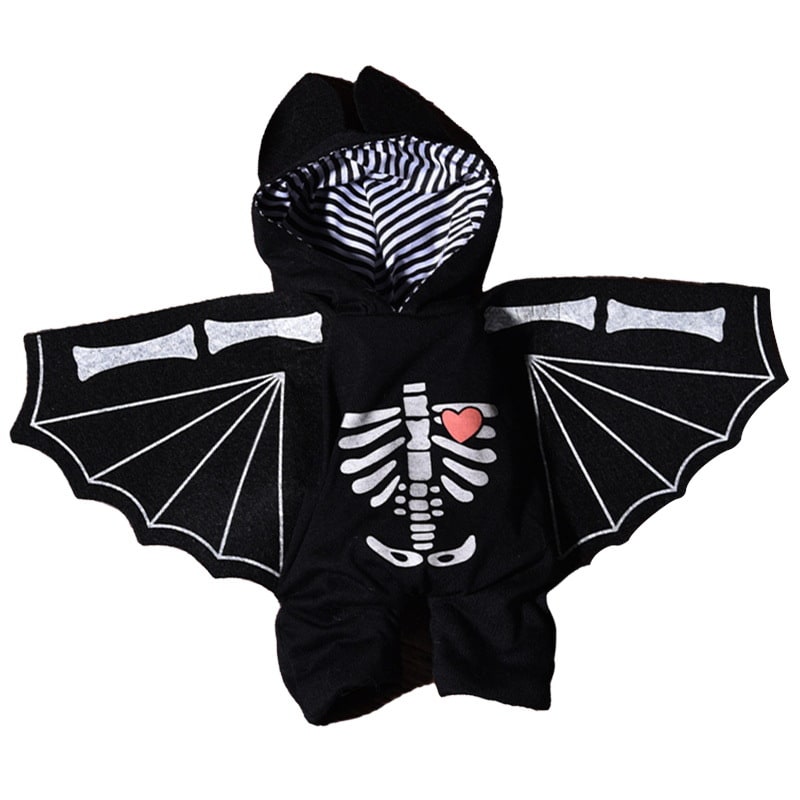 Halloween Dog Costume Funny Novelty with Hooded Design and Step-In Style for Small Human