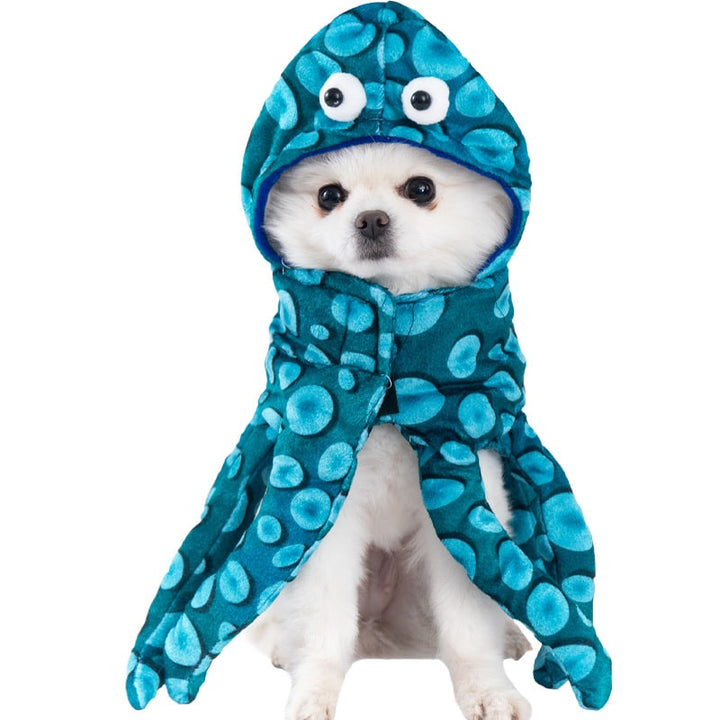 Halloween Dog Costume Funny Novelty with Hooded Design and Step-In Style for Small Human