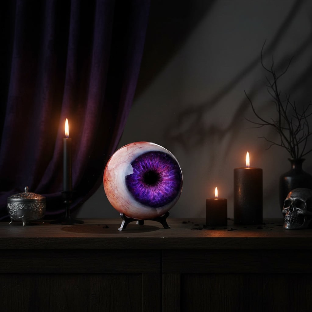 Halloween Eyeball Decoration with Display Stand for Witch Party and Front Door Decor