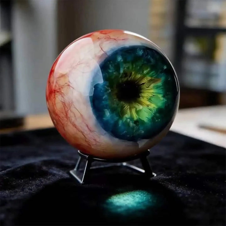 Halloween Eyeball Decoration with Display Stand for Witch Party and Front Door Decor