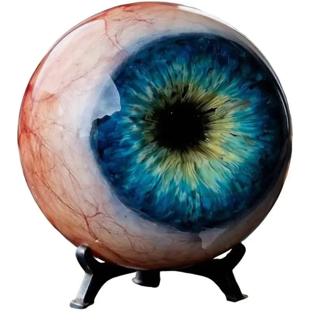 Halloween Eyeball Decoration with Display Stand for Witch Party and Front Door Decor