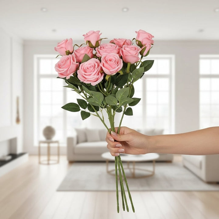 Halloween Fake Roses Bulk Faux Artificial Long Stem Lifelike Flowers for Spooky Party Decoration