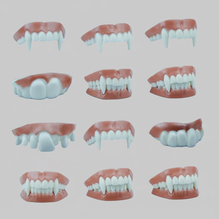 Halloween Fake Teeth Partials and Vampire Fangs Costume Accessories for Party Flippers