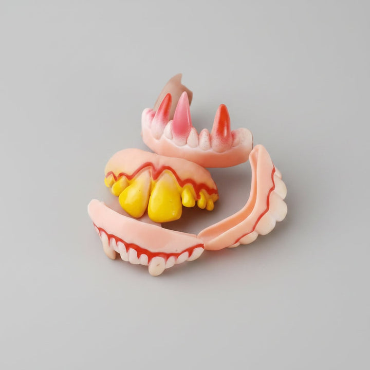 Halloween Fake Teeth Partials and Vampire Fangs Costume Accessories for Party Flippers