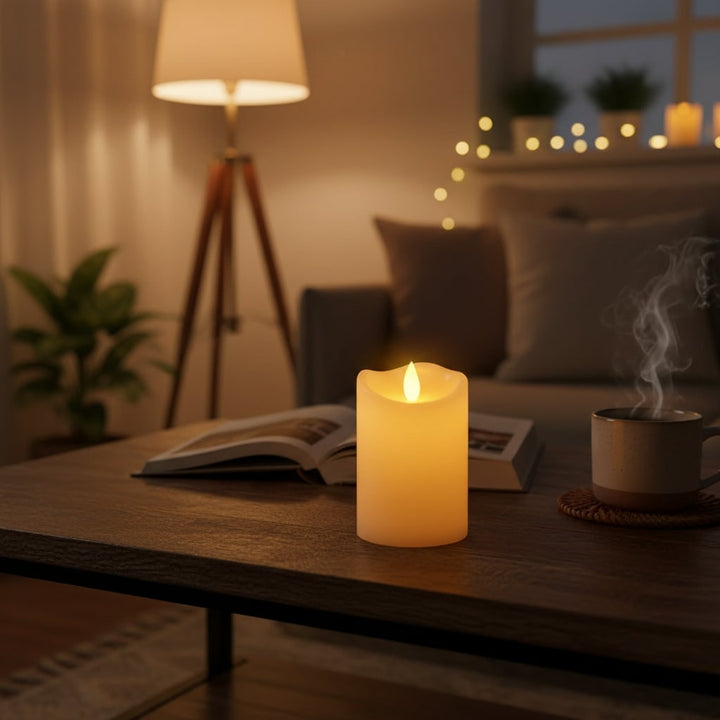 Halloween Flameless Battery Operated Fake Candles with Flickering LED Tea Lights