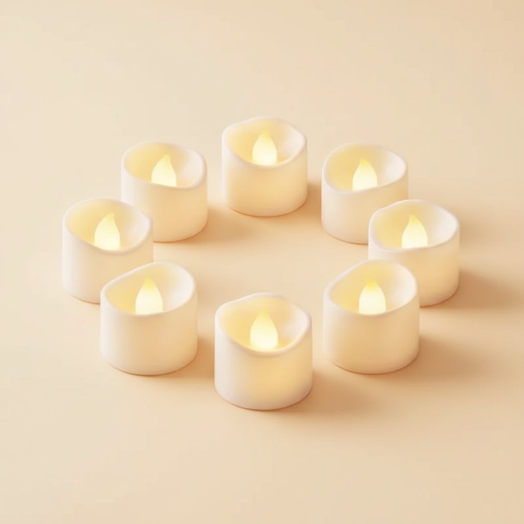 Halloween Flameless LED Tea Light Candles Battery Operated Flickering for Party Decoration