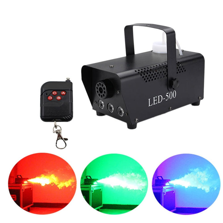 Halloween Fog Machine Smoke Mini Maker with LED Lights for Party Haunted House Water Based Fluid