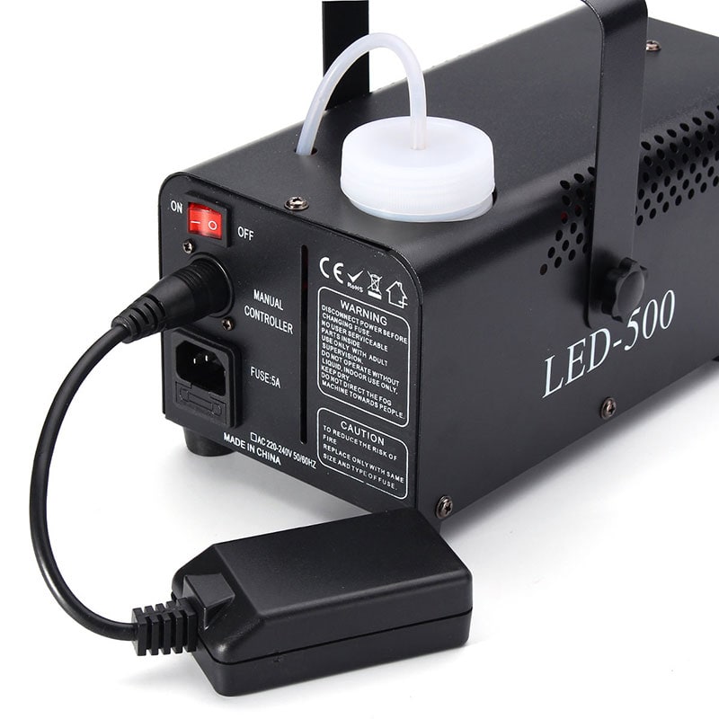 Halloween Fog Machine Smoke Mini Maker with LED Lights for Party Haunted House Water Based Fluid