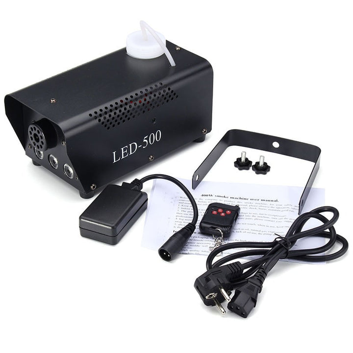 Halloween Fog Machine Smoke Mini Maker with LED Lights for Party Haunted House Water Based Fluid