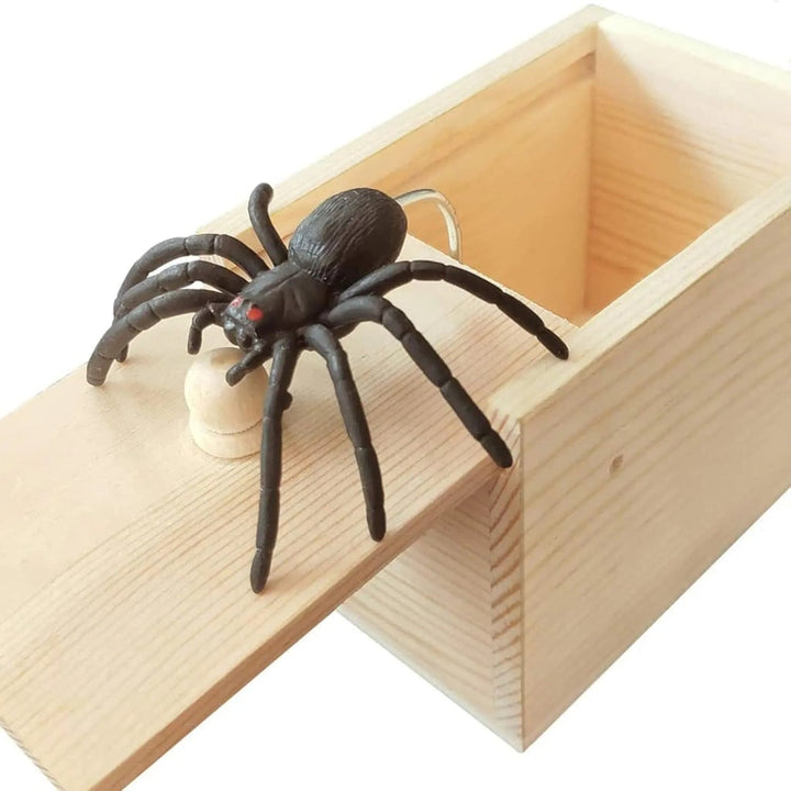 Halloween Gag Gift Prank Box with Pop-Up Spider Surprise for Party Tricks and Practical Jokes