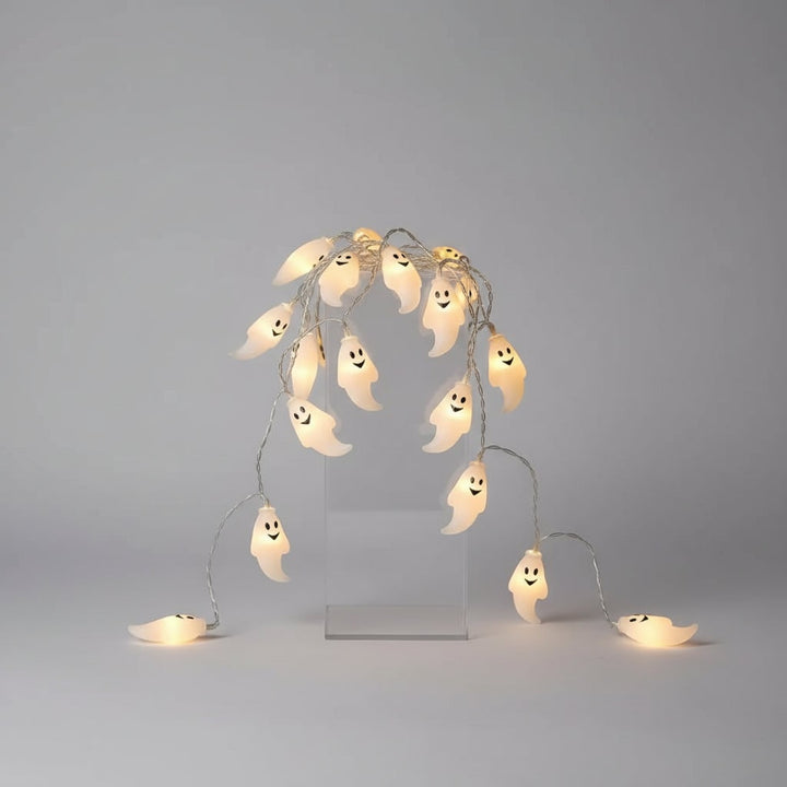 Halloween Ghost String Lights Battery Powered LED for Indoor Outdoor Decoration