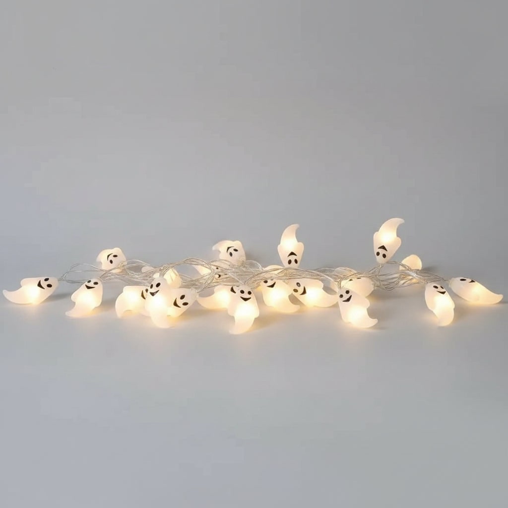 Halloween Ghost String Lights Battery Powered LED for Indoor Outdoor Decoration