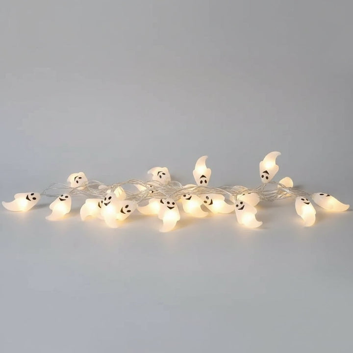 Halloween Ghost String Lights Battery Powered LED for Indoor Outdoor Decoration