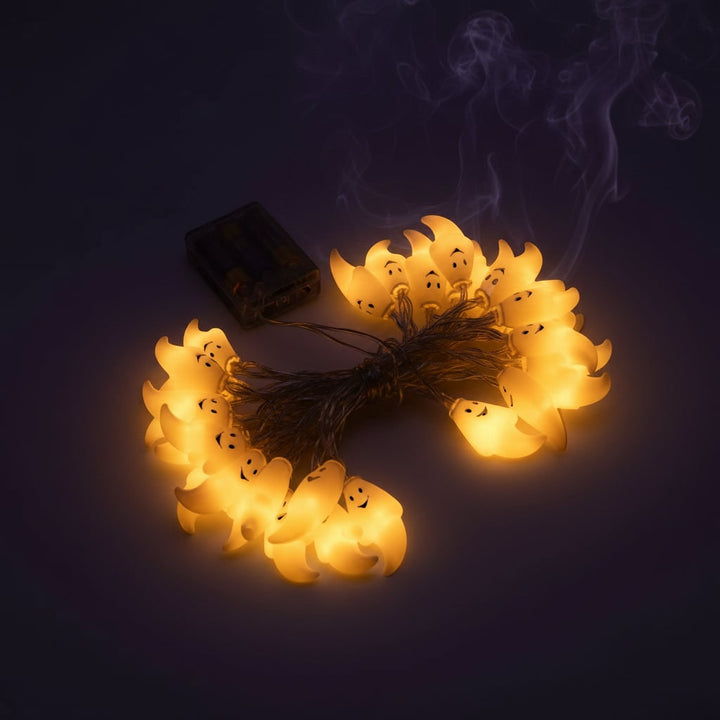 Halloween Ghost String Lights Battery Powered LED for Indoor Outdoor Decoration
