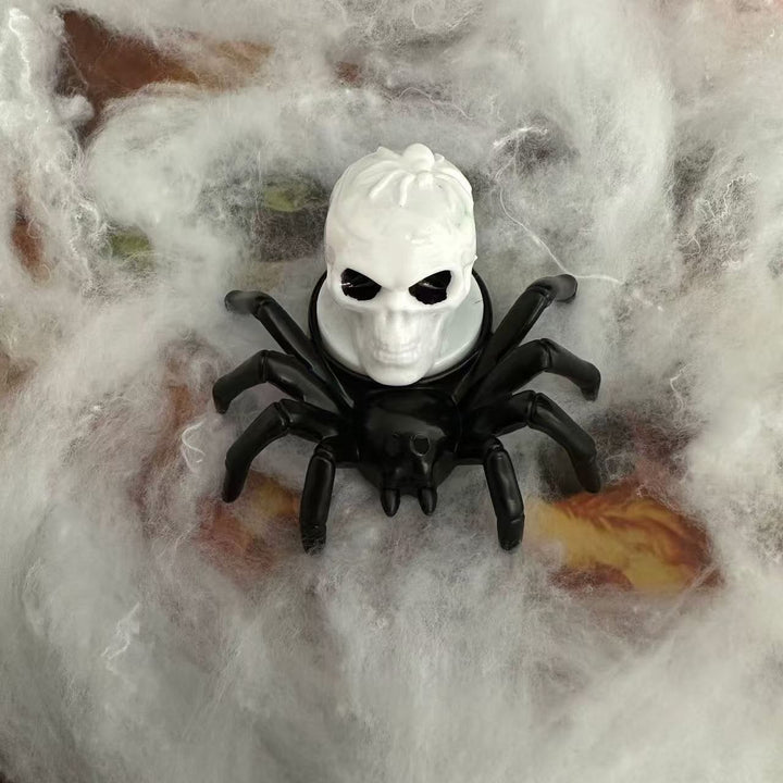 Halloween Giant Spider Lights with LED Glowing Eyes and Candle Flame for Party Decoration