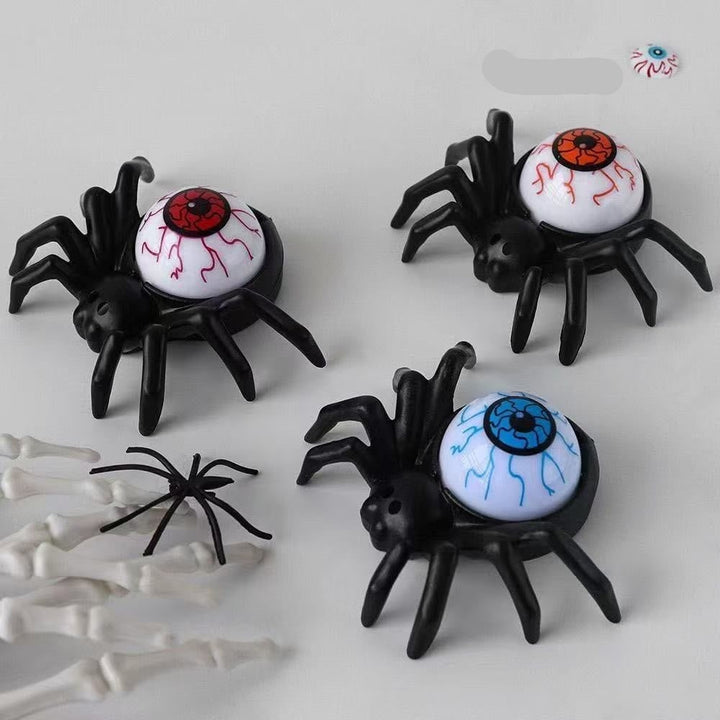 Halloween Giant Spider Lights with LED Glowing Eyes and Candle Flame for Party Decoration