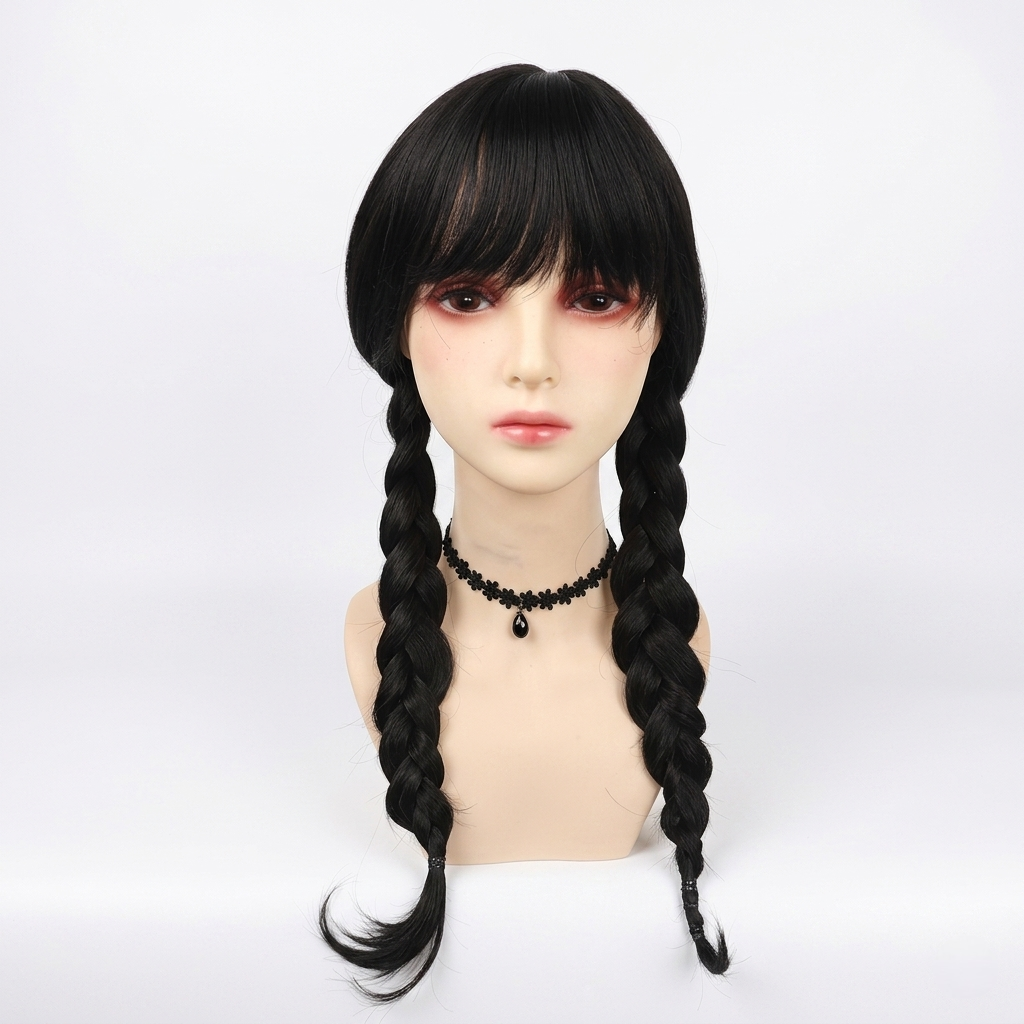 Halloween gothic schoolgirl Family Costume Outfit with Braided and Pointed Collar