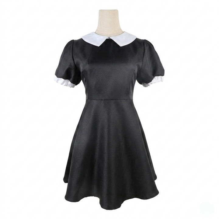 Halloween gothic schoolgirl Family Costume Outfit with Braided and Pointed Collar