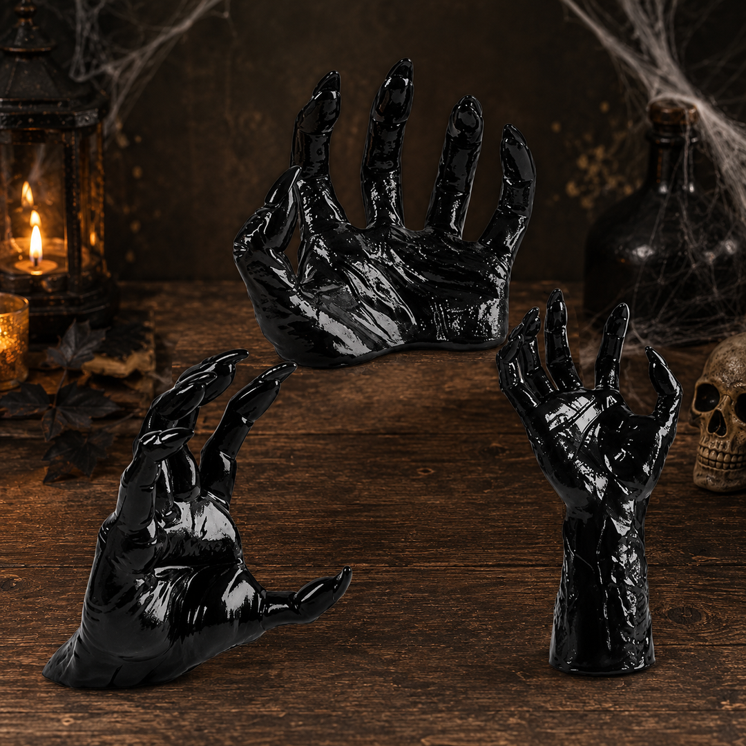 Halloween Gothic Wall Decor 3D Hand Candle Holders for Bathroom Dining Room Kitchen