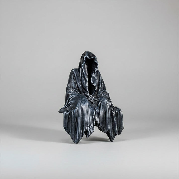 Halloween Grim Reaper Statue Spooky Gothic Resin Decoration for Haunted House