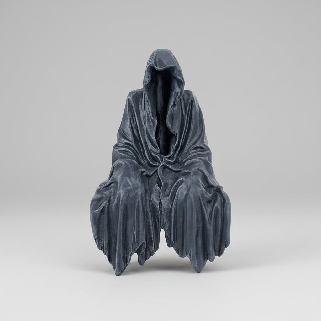 Halloween Grim Reaper Statue Spooky Gothic Resin Decoration for Haunted House