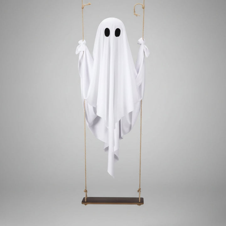 Halloween Hanging Ghost Decoration with LED Light Swing for Outdoor Yard Party Decor