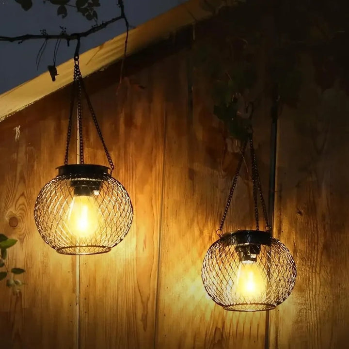 Halloween Hanging Solar Lantern Outdoor with LED Light for Garden Decoration