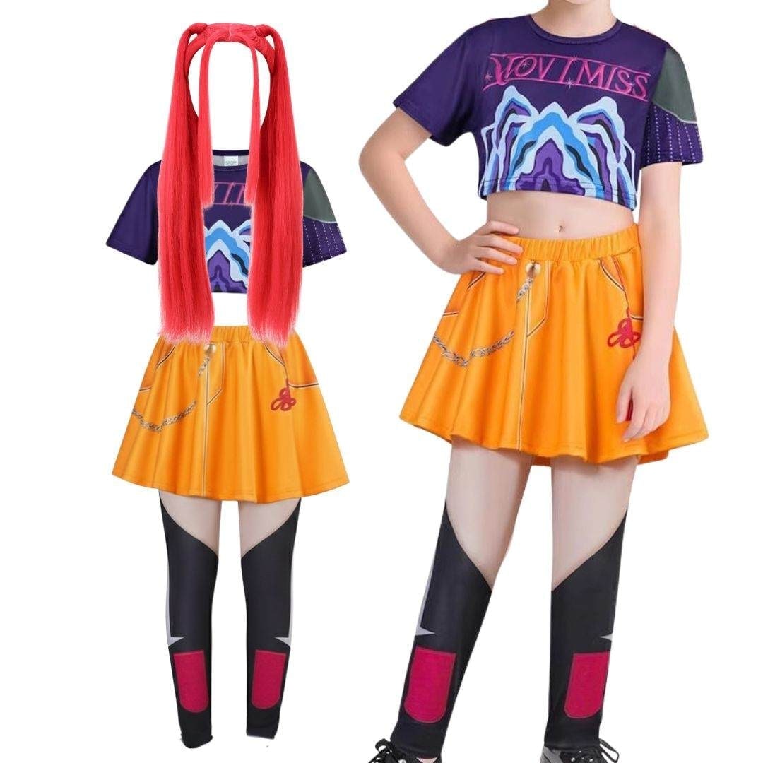Halloween Hip Hop Dance Costume Outfit with Crop Jacket and Tassel Details