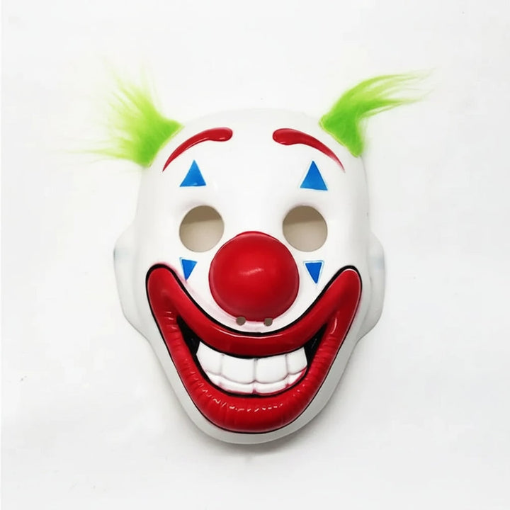 Halloween Horror Clown Mask with Creepy Molded Plastic and Painted Teeth for Costume Party