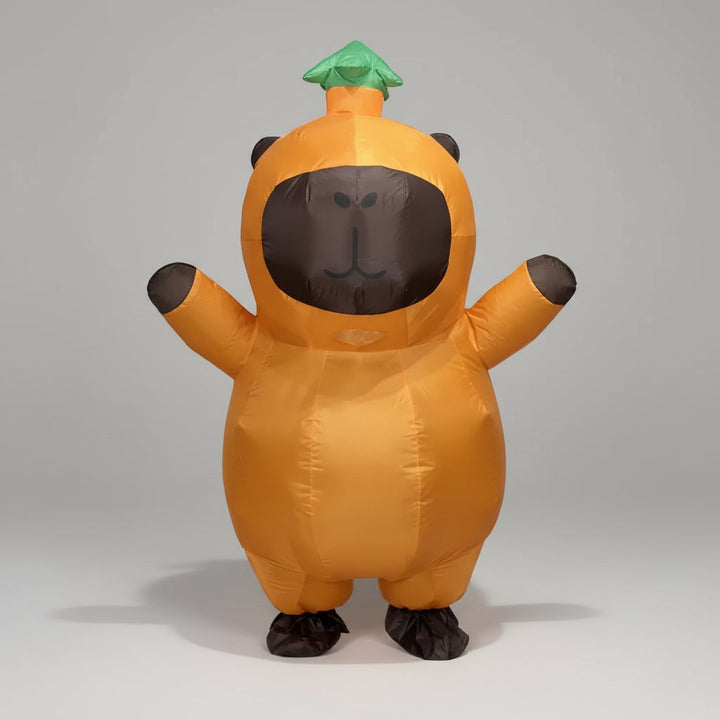 Halloween Inflatable Capybara Costume with Blower Fan and Mesh Face Window
