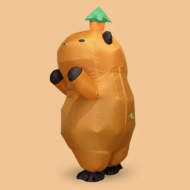 Halloween Inflatable Capybara Costume with Blower Fan and Mesh Face Window