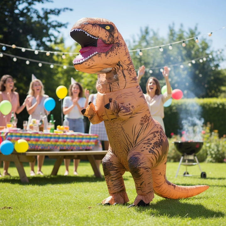 Halloween Inflatable Dinosaur Costume Outfit Suit with Battery-Operated Fan for Party