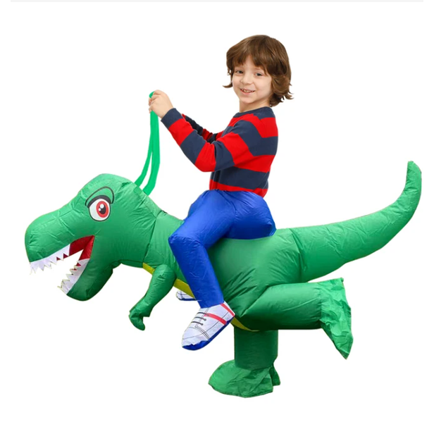 Halloween Inflatable Dinosaur Costume Outfit Suit with Built-In Fan for Party