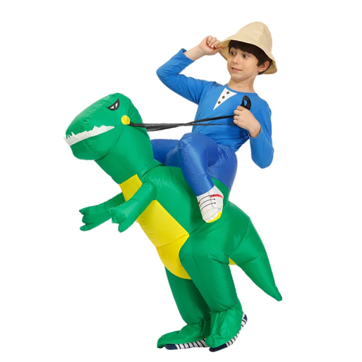 Halloween Inflatable Dinosaur Costume Outfit Suit with Built-In Fan for Party