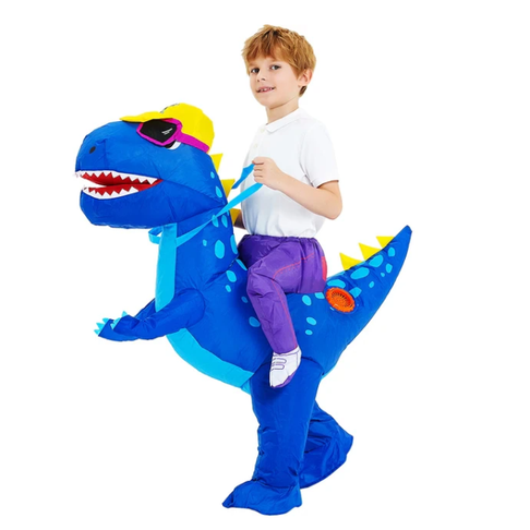 Halloween Inflatable Dinosaur Costume Outfit Suit with Built-In Fan for Party
