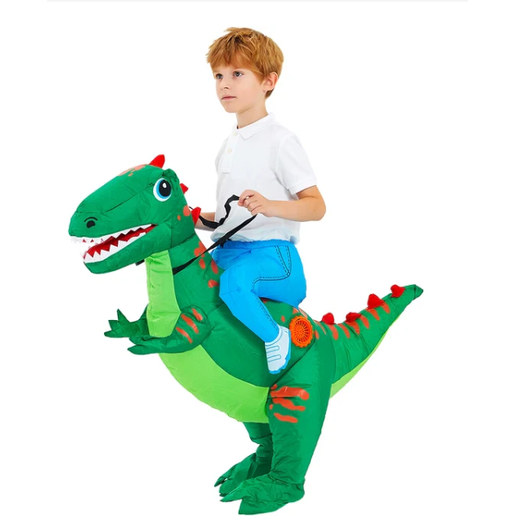 Halloween Inflatable Dinosaur Costume Outfit Suit with Built-In Fan for Party