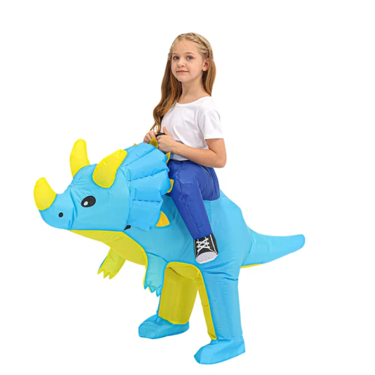 Halloween Inflatable Dinosaur Costume Outfit Suit with Built-In Fan for Party