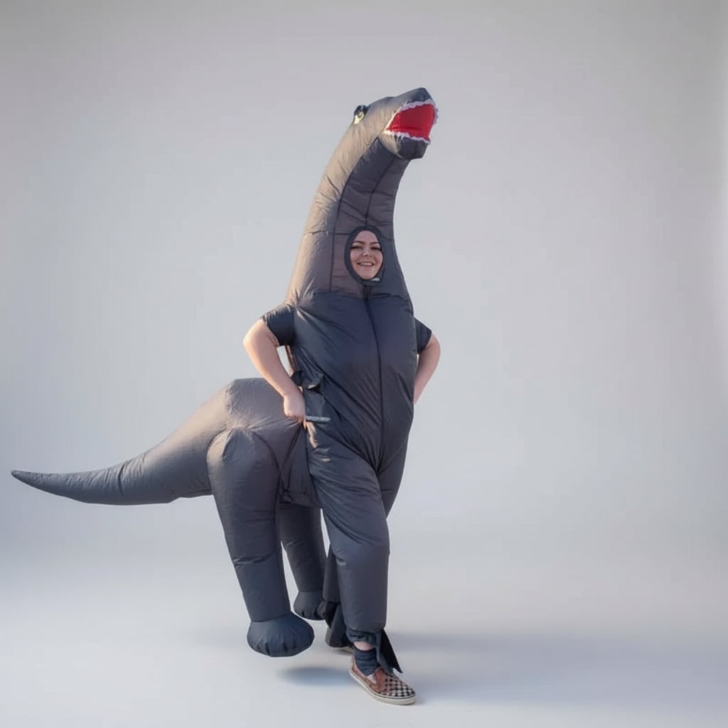 Halloween Inflatable Dinosaur Costume with Long Neck and Suit Design