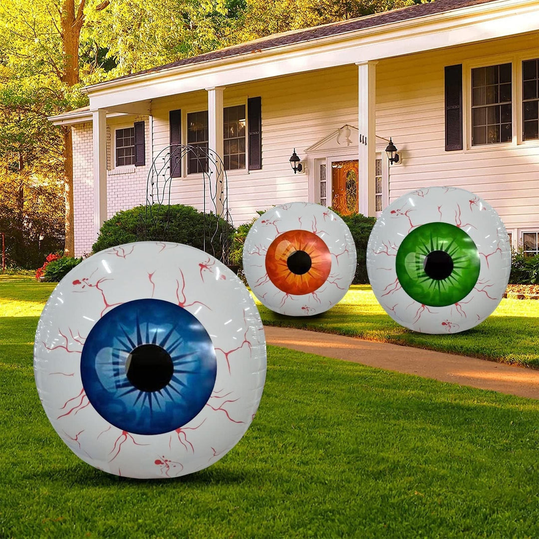 Halloween Inflatable Eyeball Balloon Outdoor Yard Decoration with Bloodshot Design