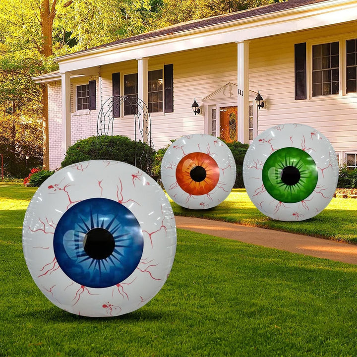 Halloween Inflatable Eyeball Balloon Outdoor Yard Decoration with Bloodshot Design