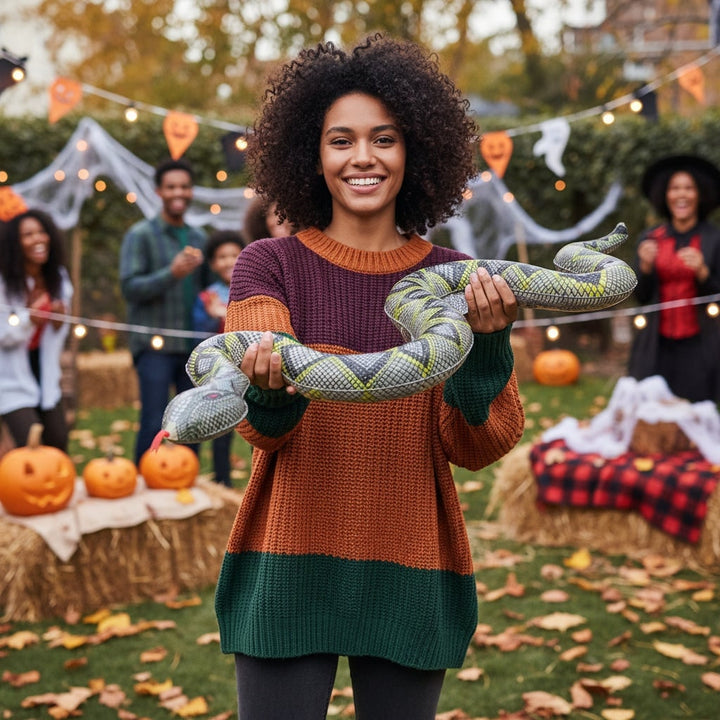 Halloween Inflatable Rubber Boa Snake Toy Water Stuffed Animal Decoration Radio Controlled