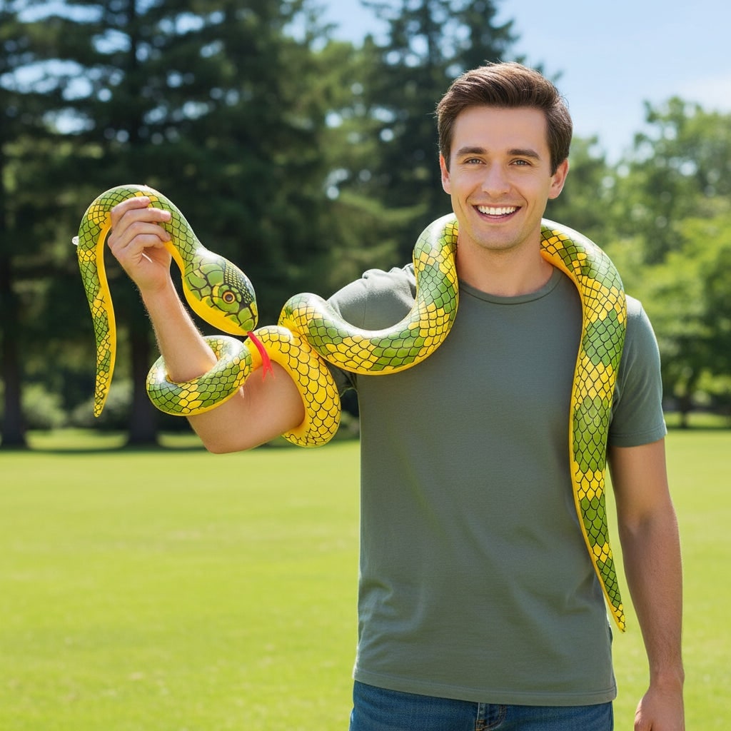 Halloween Inflatable Rubber Boa Snake Toy Water Stuffed Animal Decoration Radio Controlled