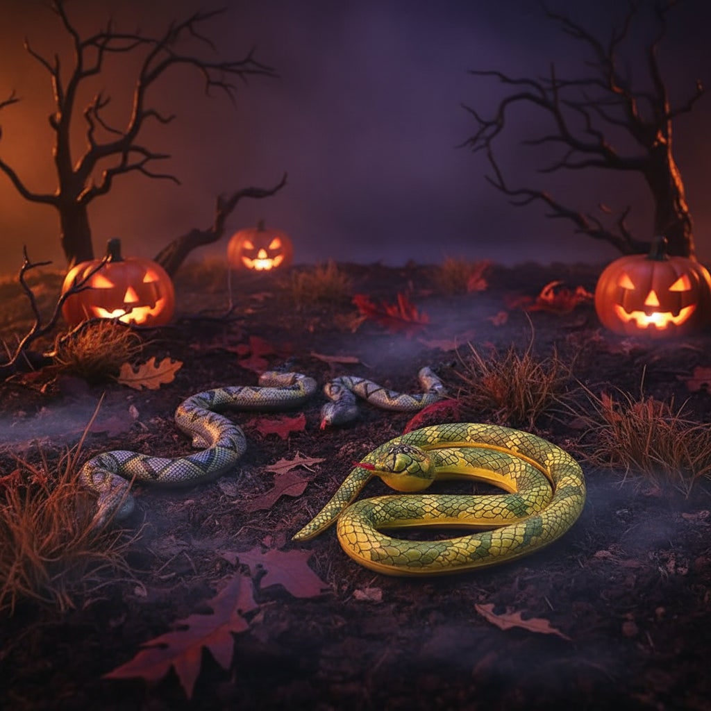Halloween Inflatable Snake Prop for Outdoor Garden Yard Party Decoration